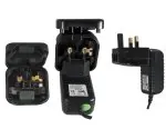 DINIC Netzadater, Stromadapter EU Netzteil auf UK Typ G, verschraubt, PCP-BK-R-3A, schwarz